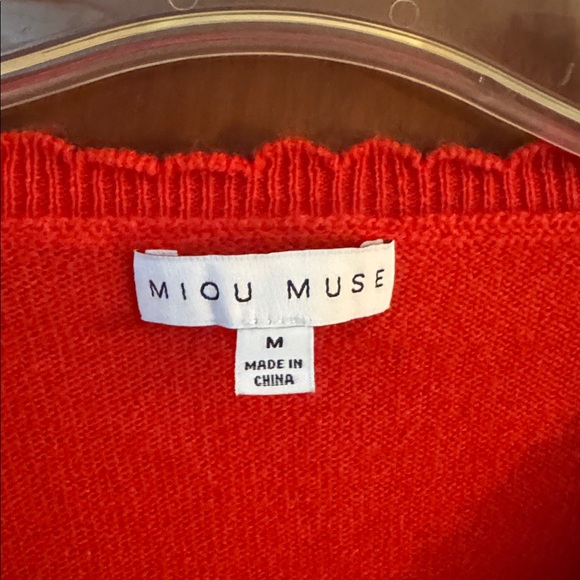 Red Button-Up Cardigan - Picture 3 of 4